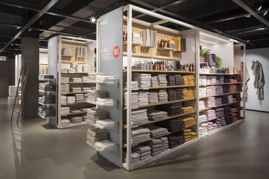 Interio Regalbeschriftungen Retail, Innenanwendung