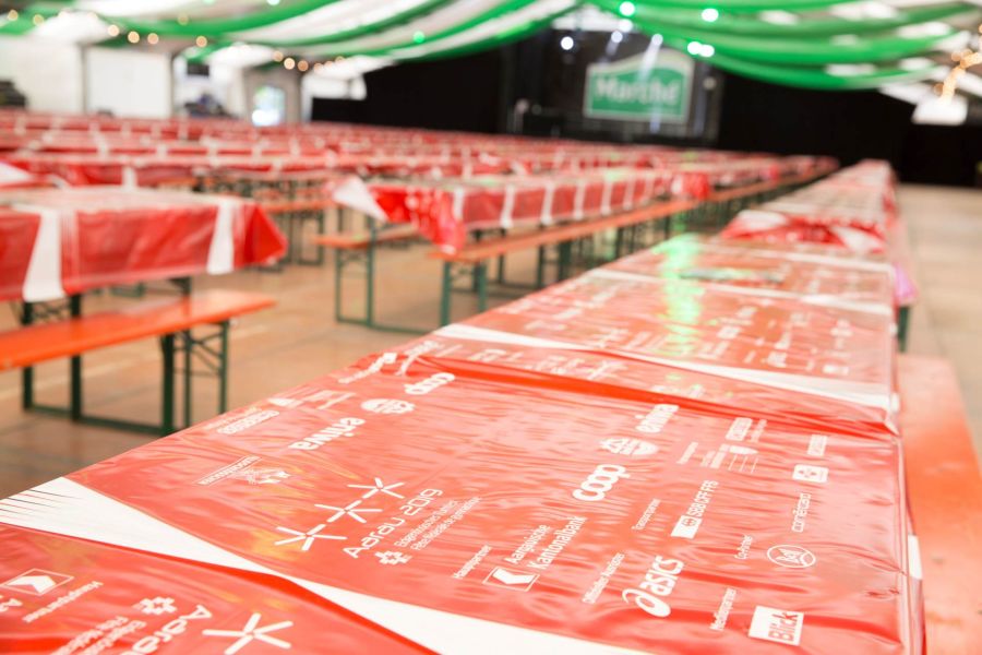 Event-Signaletik Tischtuch Eidg. Turnfest