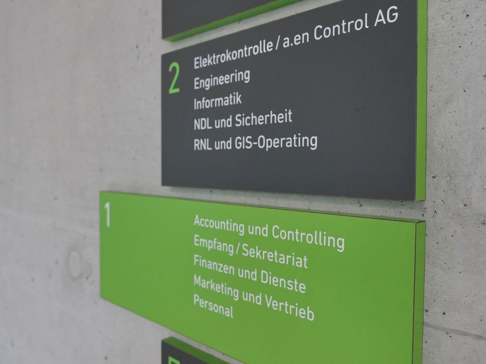 Gebäudebeschriftungs-Schilder Stockwerkbeschriftung Innen