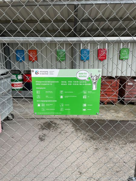 Beschriftungstafel Werkhof